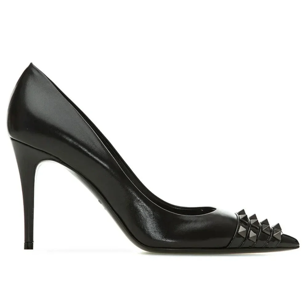 NIB Valentino Garavani Rockstud Alcove Leather Pointed-toe Pumps 41
